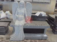 Beautifully Angel Headstone of an Angel Carved into a Tear Drop.,and G633 and Angel Headstone-009