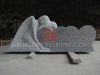 Top Carving Angel Sculpture Memorials Headstone,and G633 and Angel Headstone-043