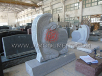 ABSOLUTE BLACK angel shaped monuments, angel wing headstones for graves and weeping angel wing headstones.,and China Grey and Angel Headstone-051