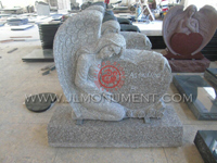 BAHAMA BLUE Wholesale Angel Headstone and Upright Monument,and China Pink and Angel Headstone-052