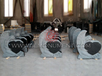 Black ANGEL HEADSTONE supplier from Chinese Factory,and Indian Black and Angel Headstone-089
